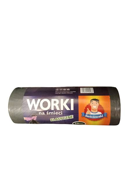 WORKI 120L 10szt KLASYCZNE czarne LDPE Świeżowski