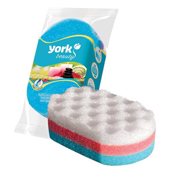 GĄBKA kąpielowa DO MASAŻU TĘCZA owalna YORK /20