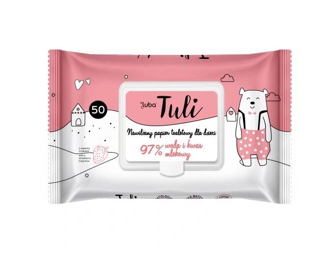 PAPIER NAWILŻANY TOALETOWY 50szt LUBA TRUSKAWKA