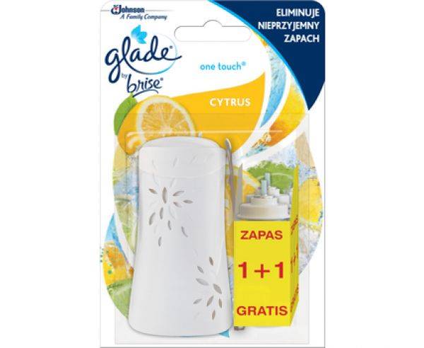 GLADE MINI SPRAY URZĄDZENIE 1+1 zapasy CYTRUS
