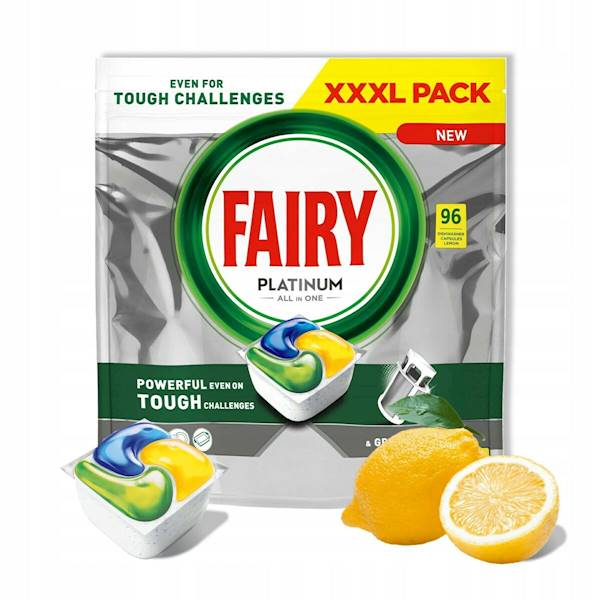 FAIRY PLATINUM tabletki do zmywarek 96szt Lemon