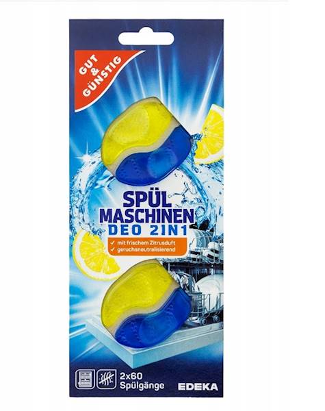 EDEKA zawieszka odświeżacz do zmywarek 2szt Lemon