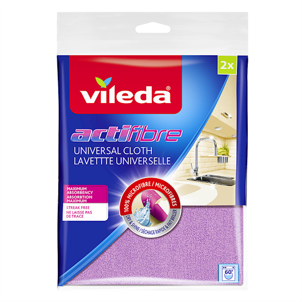 VILEDA ACTIFIBRE 2 SZT ścierka 29x29cm -2szt