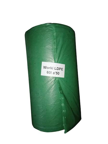 WORKI 60L 50szt LDPE ZIELONE   /14/
