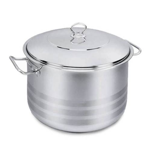 GARNEK 40cm 30L MEGA z pokrywą metal. 40x26cm