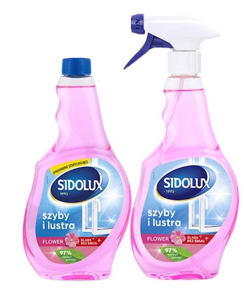 SIDOLUX CRYSTAL duopak 2x500ml FLORAL spray+ zapas