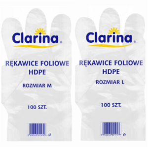 RĘKAWICE FOLIOWE 100szt - M - dziurka/100/