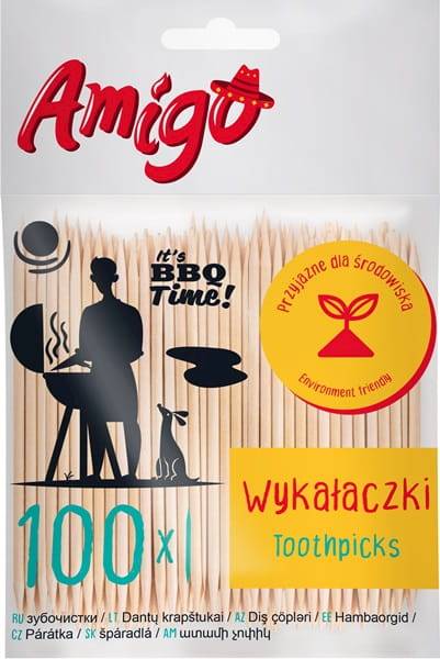 WYKAŁACZKI - 100szt - folia  DREWNIANE
