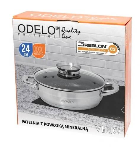 PATELNIA 24cm stal/ rondel  GreblonC3 VELIO OD1670