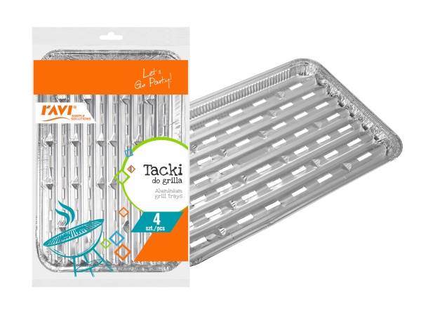 TACKI DO GRILLA alum.34x22,5x2,5cm - 4szt RAVI 