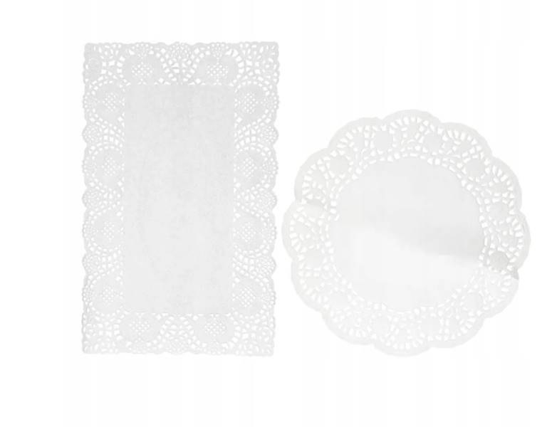 SERWETKI POD CIASTO KPL 48szt  (24prostok+24okrąg)