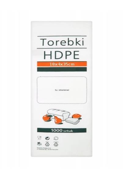 TOREBKI HDPE 18x4x35 - 1000szt - 26x35cm /10/