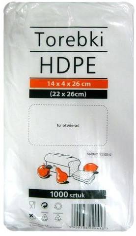 TOREBKI HDPE 14x4x26 - 1000szt - 22x26cm /10/