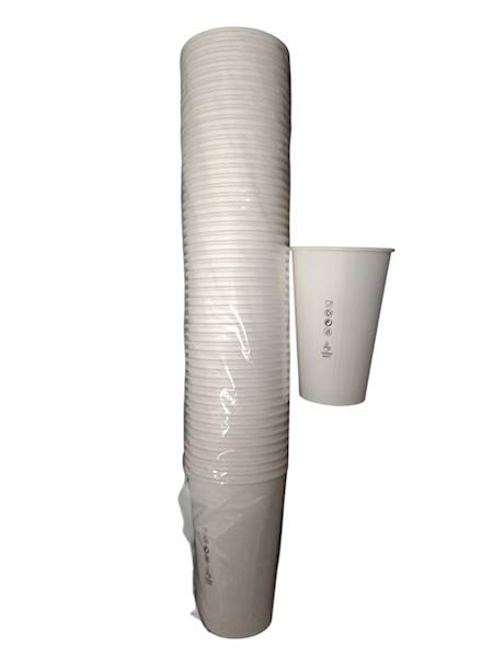 KUBKI PAPIEROWE BIO 420ml - 50szt !!! ATEST
