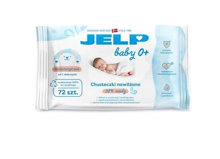 JELP BABY 0+ chusteczki nawilżane dla dzieci 72szt