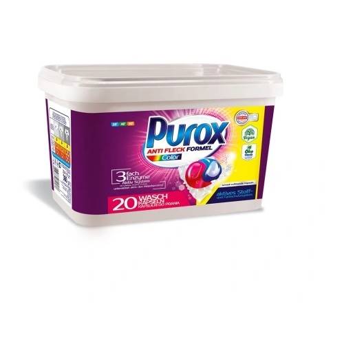 PUROX CAPS kapsułki do prania 20szt COLOR