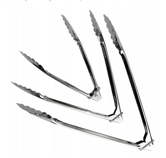 SZCZYPCE KUCHENNE STALOWE 3szt  29/22,5/18cm