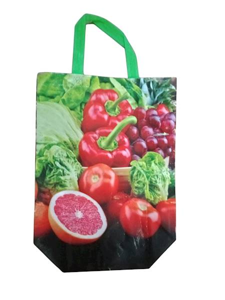 TOREBA laminowana na zakupy 42x40cm (S) OWOCE mix