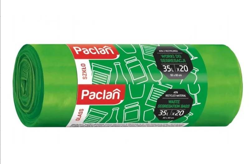 WORKI 35L 20szt ZIELONE Paclan SEGREGACJA szkło