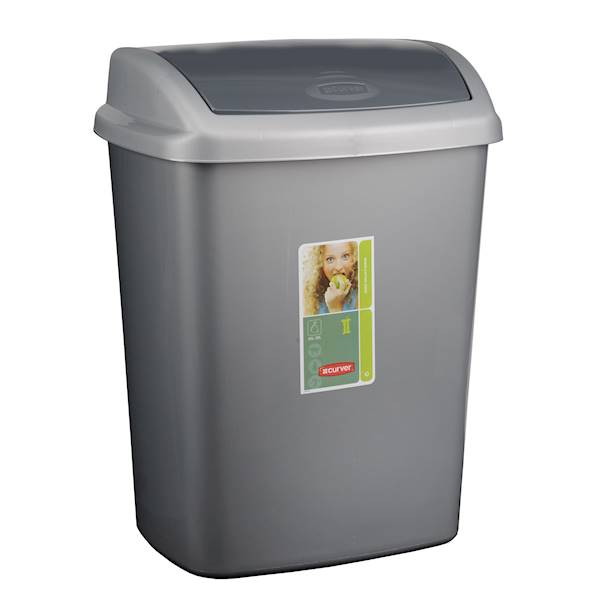 KOSZ uchylny 25L DOMINIK Curver 05322 srebrny