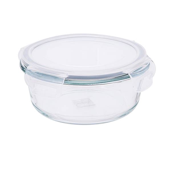 POJEMNIK SZKLANY 400ml okrągły z/p FRESH 13,5x6,3