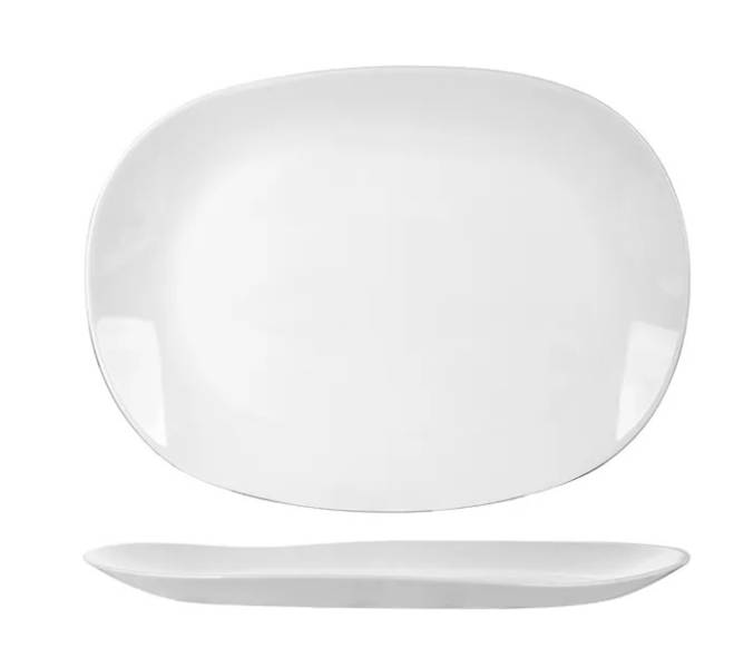 PÓŁMISEK 35,5cm x26cm biały WHITE HARMONY