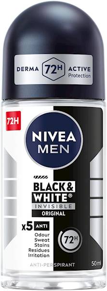 NIVEA for MEN deo roll-on 50ml BLACK & WHITE 