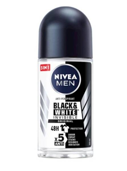 NIVEA for MEN deo roll-on 50ml BLACK & WHITE 
