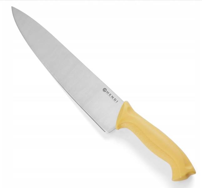 NÓŻ 24cm L385 kucharski HACCP ŻÓŁTY HENDI 842737