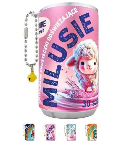 MILUSIE chusteczni nawilżane 30szt puszka mini