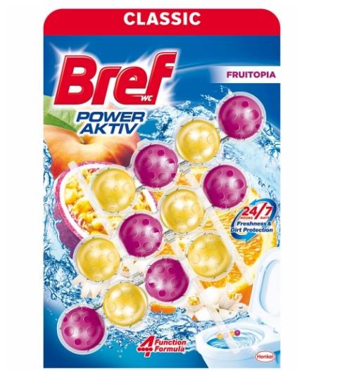 BREF WC KULKI trójpak 3x50g FRUTOPIA zawieszka