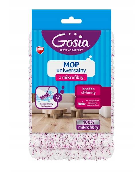 MOP PŁASKI UNIWERSALNY mikrofibra GOSIA - zapas