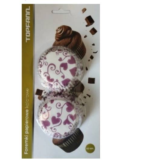 PAPIEROWE PAPILOTKI DO MUFFINEK 60szt MIX 8cm TOP