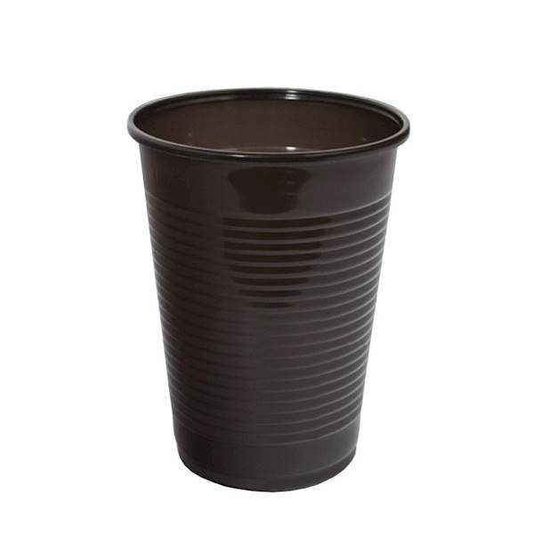 KUBKI JEDNORAZOWE/plastik 100szt BRĄZOWE 200ml SUP