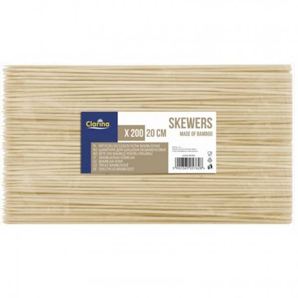 PATYKI DO SZASZŁYKÓW 20cm - 200szt - BAMBUS 5762