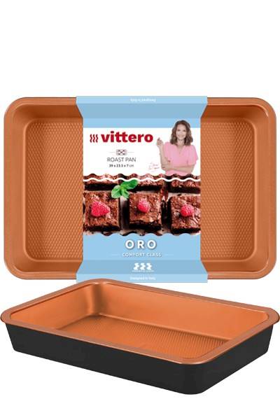 FORMA BLACHA do pieczenia 39x23,5x7cm VITTERO ORO