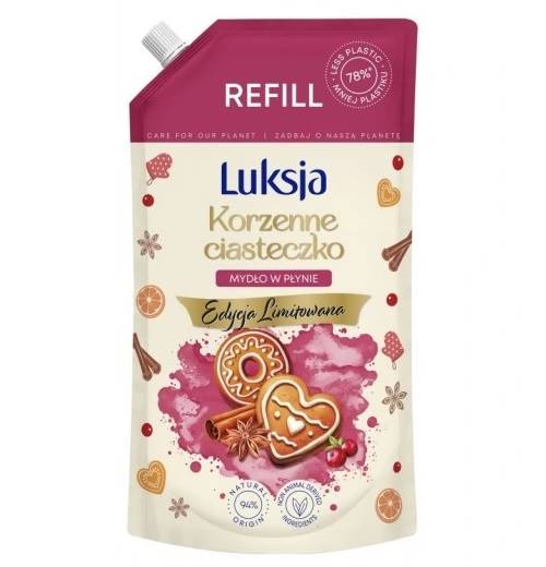 LUKSJA mydło - zapas - 900ml KORZENNE CIASTECZKO