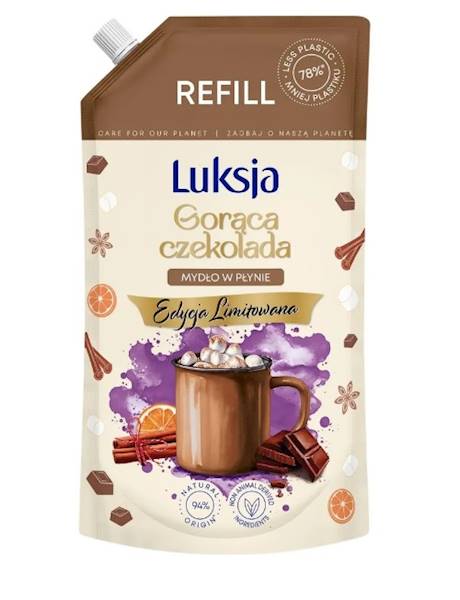 LUKSJA mydło - zapas - 900ml GORĄCA CZEKOLADA