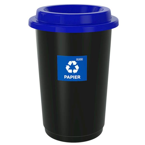 KOSZ 50L SEGREGACJA okrąg.ECO BIN czarno NIEBIESKI