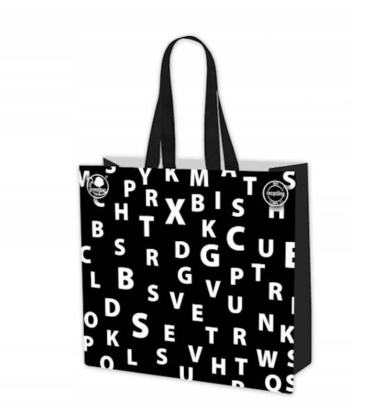 TORBA ALFABET czarna 34x34x22cm 