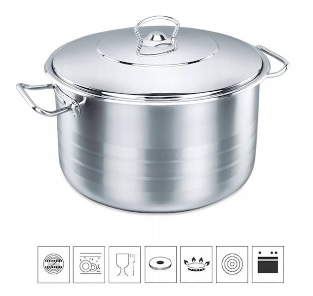 GARNEK 32cm 15L 32x20cm ASTRA MEGA z pokr.metal.