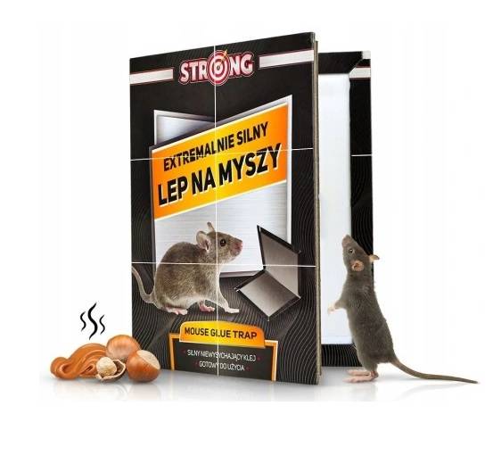 STRONG PUŁAPKA LEPOWA NA MYSZY i SZCZURY czarna