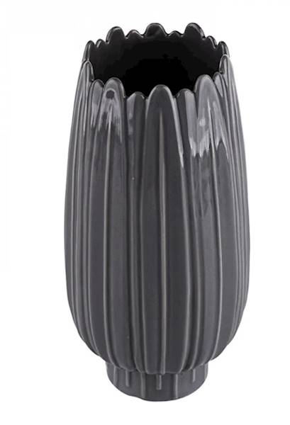 WAZON porcelanowy 24,5cm POPIELATY