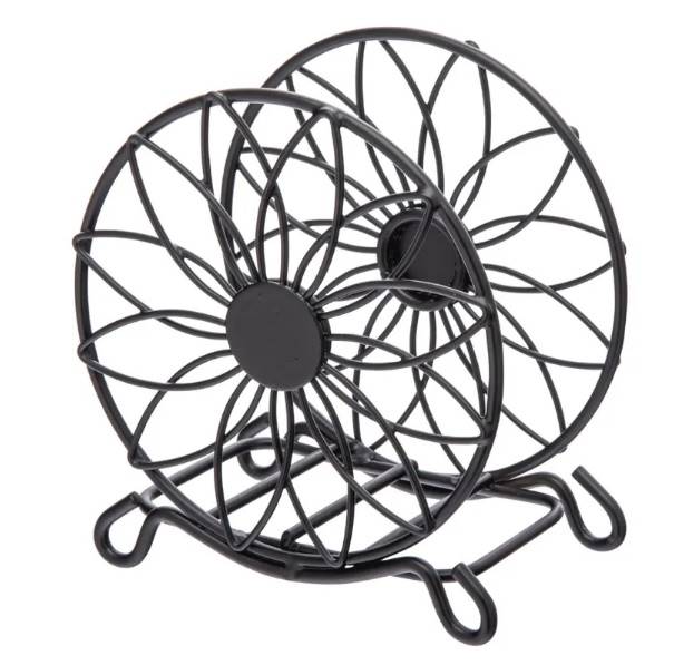 SERWETNIK metalowy CZARNY 11x11,5cm okrągły