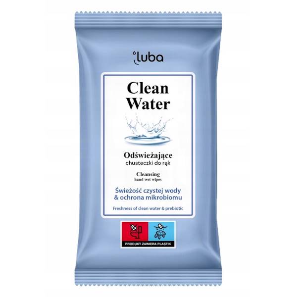 LUBA chusteczki odśwież.do rąk 15szt CLEAN WATER