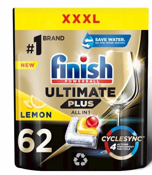 FINISH ULTIMATE PLUS kapsu do zmywarki 62szt 