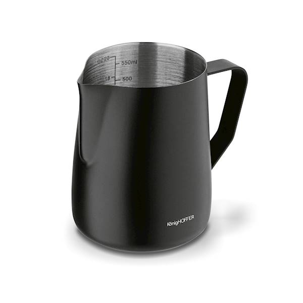 DZBANEK STALOWY DO MLEKA 600ml BARISTA Czarny