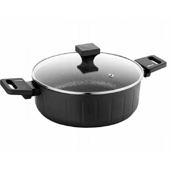 GARNEK 28cm 4,4L niski z pokr.szkl. Florina VERIO