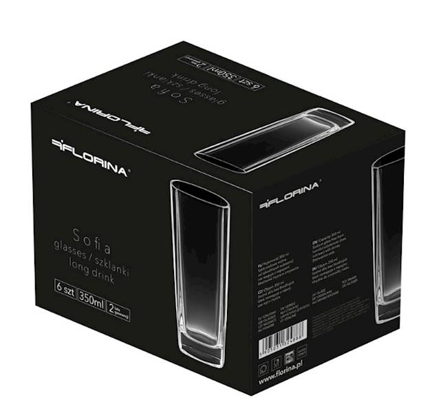 KPL SZKLANEK 350ml - 6szt Florina SOFIA long drink