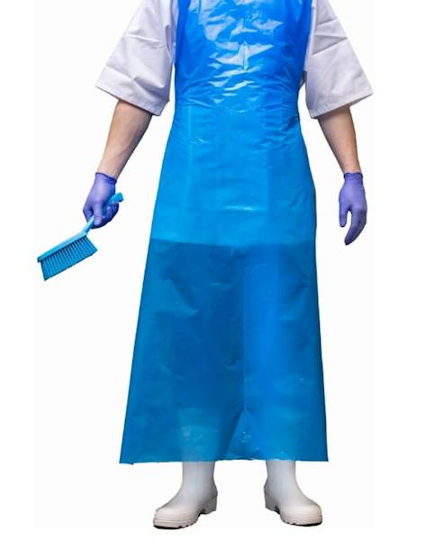 FARTUCH FOLIOWY NA ROLCE - 50szt NIEBIESKI 150/80 